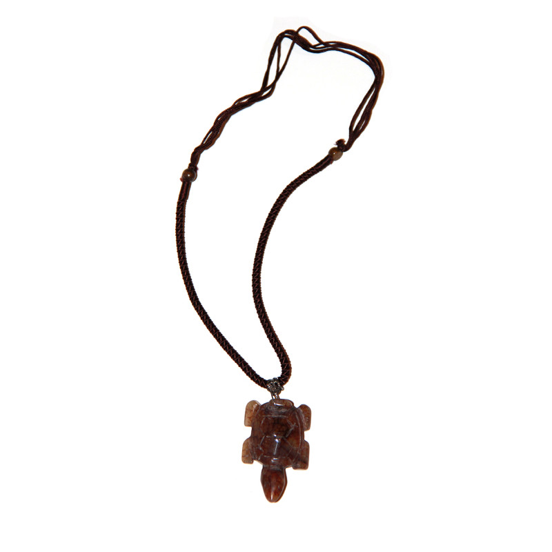 Колие от естествен камък Brown Turtle Т11